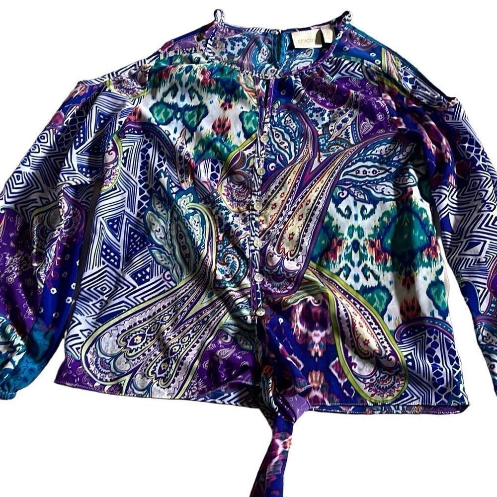 Chicos Cold Shoulderblousesmall - image 5